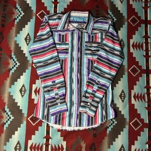 Striped Button Down Shirt - Multicolor